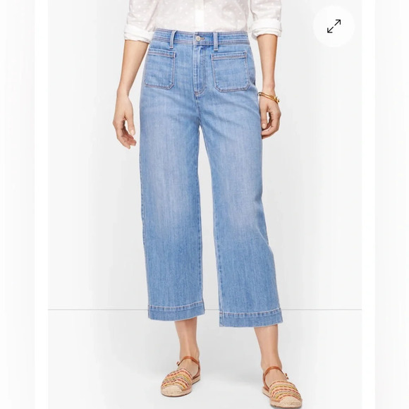 Talbots Denim - Talbots Flawless High Waisted Wide Crop Jeans